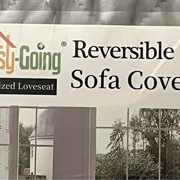 Easy-Going Reversible Sofa Cover Oversized Loveseat- Gray NEW - Picture 4 of 4